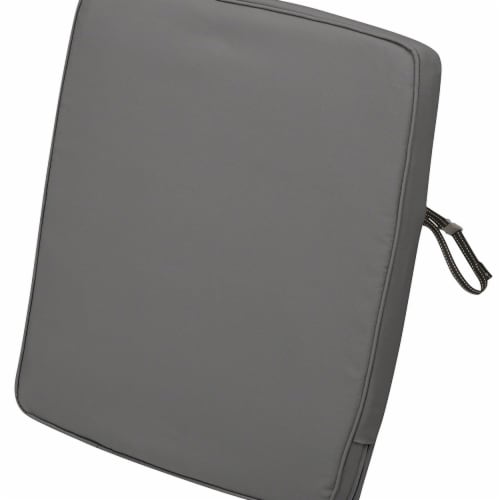 Classic Accessories 62-028-LCHARC-EC Montlake FadeSafe Patio Lounge Back Cushion, Charcoal Gr Perspective: front