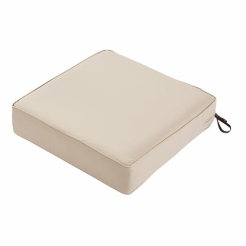 Classic Accessories 62-035-BEIGE-EC 5 x 21 x 21 in. Seat Cushion Combo - Beige Perspective: front