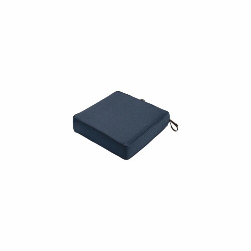 Classic Accessories 62-019-INDIGO-SET Montlake FadeSafe Square Patio Lounge Seat Cushion Comb Perspective: front