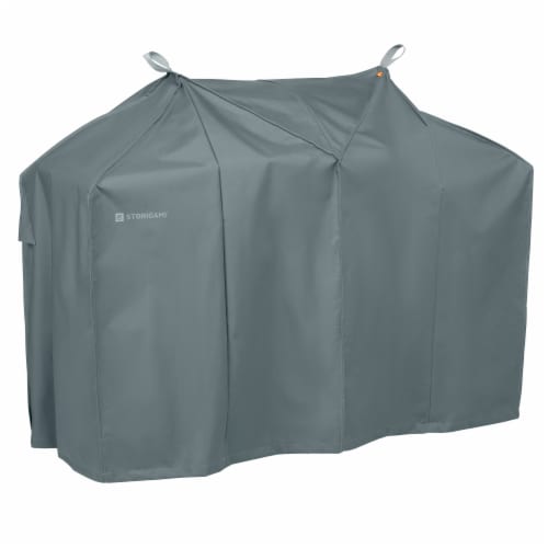 Storigami Easy Fold BBQ Grill Cover, Monument Grey, Large Perspective: front