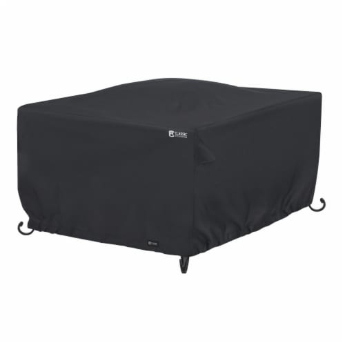 Classic Accessories 56-314-010401-RT 52 in. Square Full Coverage Fire Pit Cover, Black Perspective: front