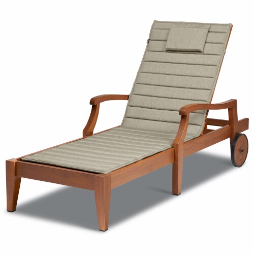 Storigami Water-Resistant 72 x 21 Inch Chaise Lounge Cushion, Heather Grey Perspective: front