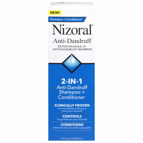 Nizoral® 2-In-1 Anti-Dandruff Shampoo With Conditioner Perspective: front