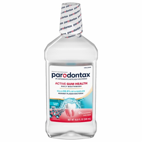 Parodontax Clear Mint Active Gum Health Daily Mouth Wash Perspective: front