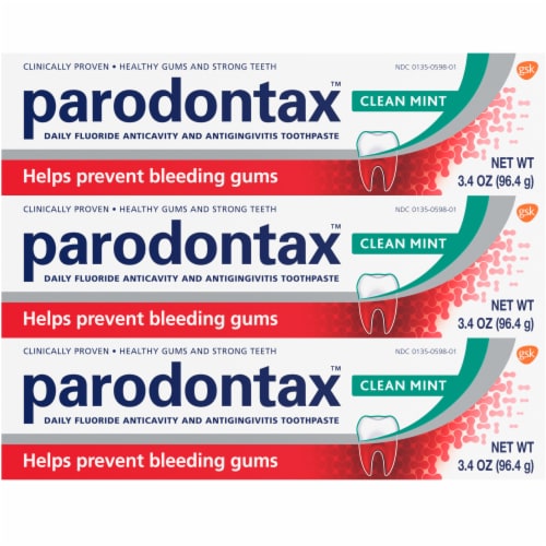 Parodontax Bleeding Gum Gingivitis Treatment Clean Mint Toothpaste Perspective: front