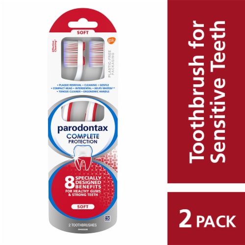 Parodontax, Complete Protection, Soft Toothbrush, 8 Specially Designed Benefits Perspective: front
