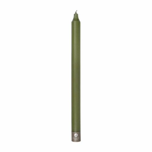 Northern Lights Candles Open Stock Tapers - Moss Green Perspective: front