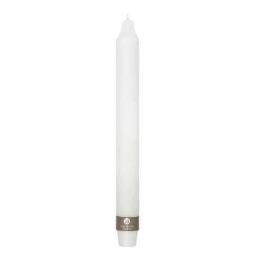 Northern Lights 10" Wide Taper Candles - White Perspective: front
