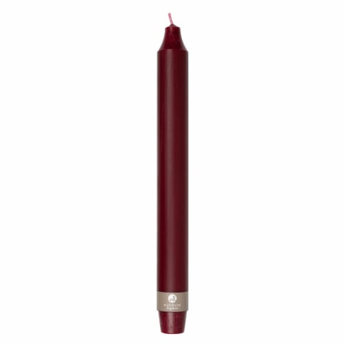 Northern Lights 10" Wide Taper Candles - Bordeaux Perspective: front