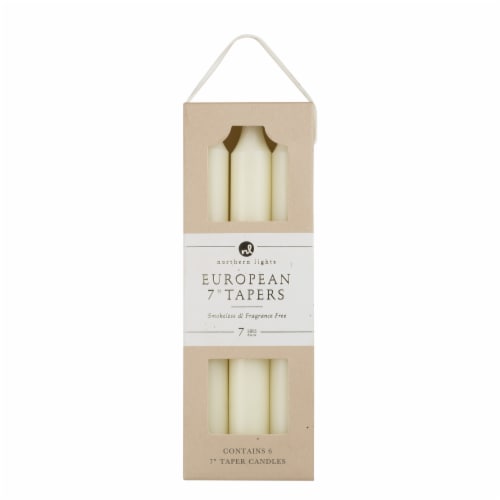 Northern Lights European Taper Candles - Ivory Perspective: front