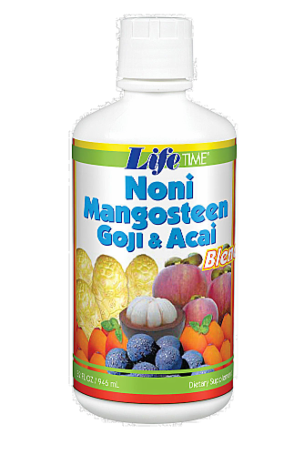 Life Time Noni Goji & Acai Juice Blend Supplement Perspective: front