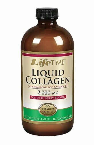Lifetime  Liquid Collagen with Hyaluronic Acid and Vitamin D3   Berry Perspective: front