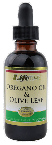 Life Time® Oregano Oil & Olive Leaf Extract Perspective: front