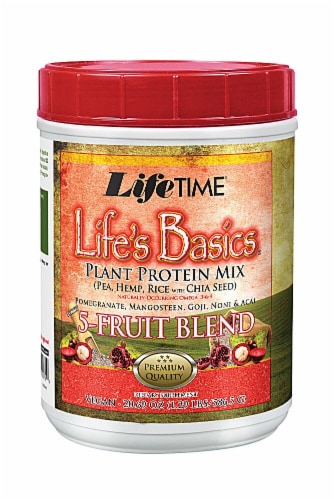 Lifetime's Life's Basics Fruit Blend Plant Protein Mix Perspective: front