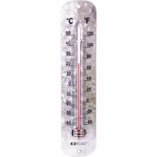 Large Galvanized Metal Thermometer