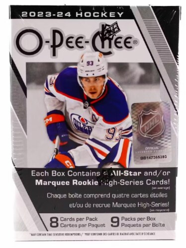 Upper Deck 2023/24 O-Pee-Chee Hockey Blaster Box (Sports Trading Cards) Perspective: front