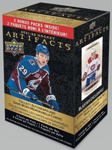 2021-2022 Upper Deck Artifacts Hockey Blaster Box (Sports Trading Cards) Perspective: front