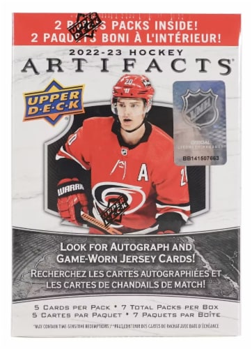 22/23 Upper Deck Artifacts Hockey Blaster Box (Sports Trading Cards) Perspective: front