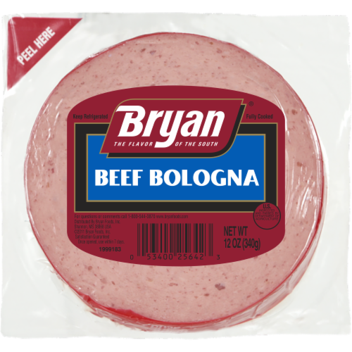 Bryan® Beef Bologna Lunchmeat Perspective: front