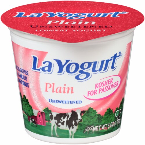 La Yogurt® Probiotic Plain Unsweetened Lowfat Yogurt Perspective: front