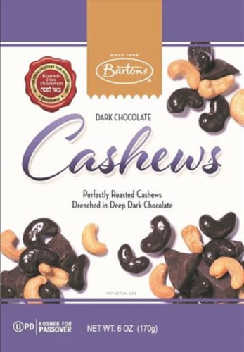 Bartons® Dark Chocolate Covered Cashews Perspective: front