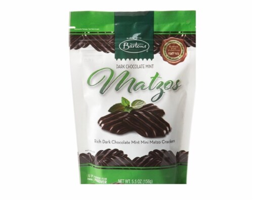 Bartons® Dark Chocolate Mint Matzos Perspective: front