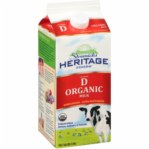 Stremicks Heritage Foods Vitamin D Organic Milk Perspective: front
