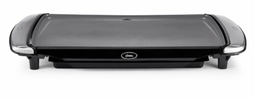 Oster® Electric Griddle - Black/Silver Perspective: front