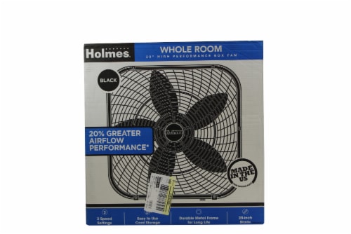 Holmes® Whole Room High Performance Box Fan - Black Perspective: front
