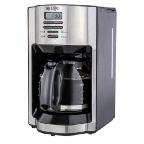 Mr. Coffee 12 Cup Programmable Coffee Maker, Strong Brew Selector, Stainless Steel