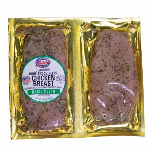 Ledbetter Basil Pesto Seasoned Chicken Breast 2 Count Perspective: front