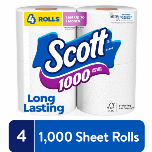 Scott 1000 Regular Rolls 1 Ply Toilet Paper