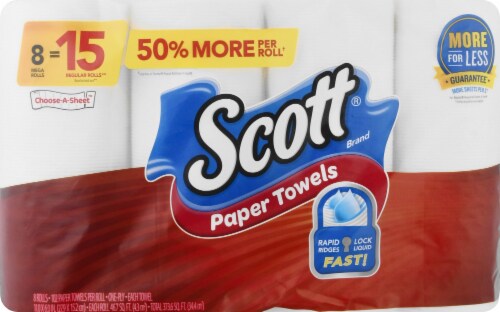 Scott Choose-A-Sheet Mega Roll Paper Towels Perspective: front