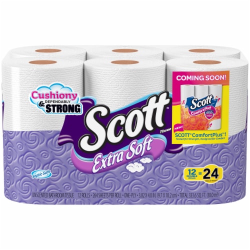 Scott Extra Soft Double Roll Bath Tissue Perspective: front