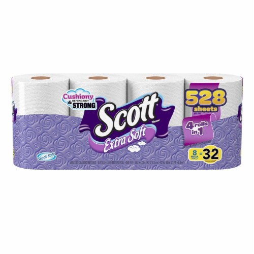 Scott Extra Soft Mega Roll Bath Tissue Perspective: front