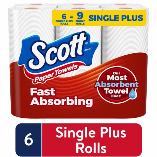 Scott Choose-A-Sheet Paper Towels Single Plus Rolls Perspective: front