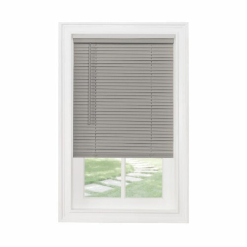 Achim MSG224GY06 24 x 64 in. GII Morningstar Cordless Light Filtering Vinyl Mini Blinds with Perspective: front