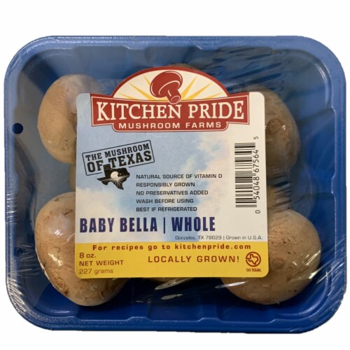 Kitchen Pride Baby Bella Whole Mushrooms Perspective: front