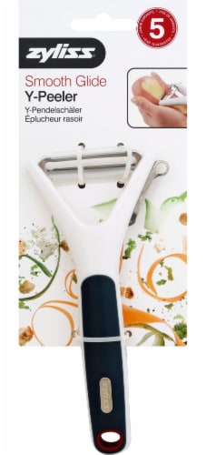Zyliss Smooth Glide Y-Peeler Vegetable Peeler - White/Black Perspective: front