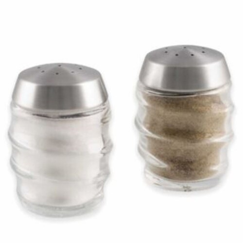 Cole & Mason Salt Pepper Shakers - Stainless Steel Perspective: front