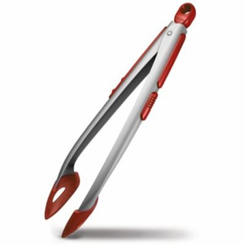 Zyliss® Stainless Steel Tongs - Red Perspective: front