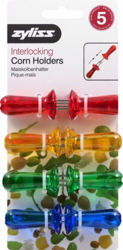 Zyliss Jewel Interlocking Corn Holders - Assorted Perspective: front