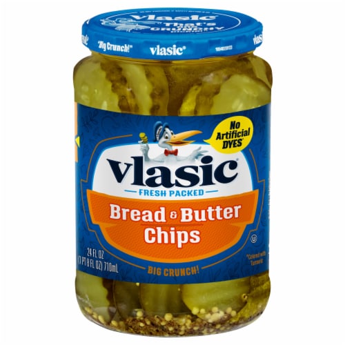 Vlasic Bread And Butter Pickle Chips Perspective: front