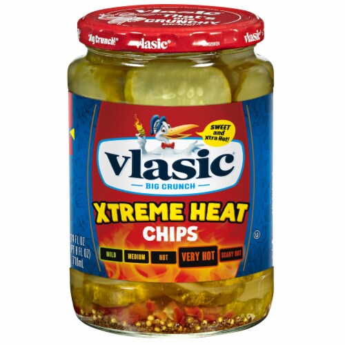 Vlasic® Extreme Heat Very Hot Pickle Chips Perspective: front