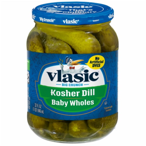 Vlasic® Kosher Dill Baby Whole Pickles Perspective: front