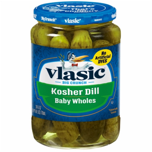 Vlasic® Baby Wholes Kosher Dill Pickles Perspective: front