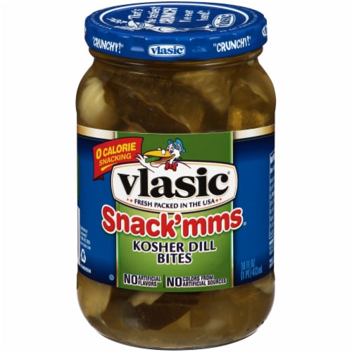 Vlasic Snack'mms Kosher Dill Pickle Bites Perspective: front
