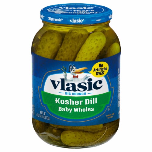 Vlasic® Baby Wholes Kosher Dill Pickles Perspective: front