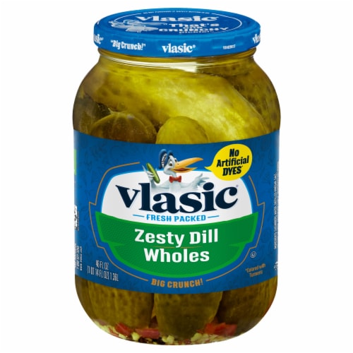 Vlasic Zesty Whole Dill Pickles Perspective: front