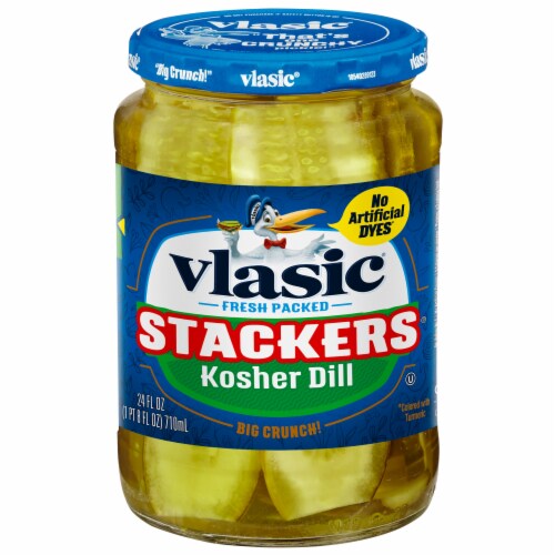 Vlasic Stackers Keto Friendly Kosher Dill Pickles Perspective: front